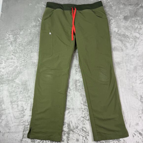 Figs Pants - Figs Kade green staight leg nurse scrubs bottoms cargo womens Large